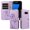 Purple, variant on Wallet Case for Samsung Galaxy S7, Card Holder and Kickstand, Shockproof and Scratch Resistant, Rose Gold