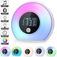 thumbnail image 1 of Night Lamp With Bluetooth Speaker, Dimmable Mood Light With Lcd Display / Smart Alarm Clock, 4 Brightness, 5 Color Change, Vibration Sensor Wireless Bed Lamp For Sleep Children Gift, 1 of 6