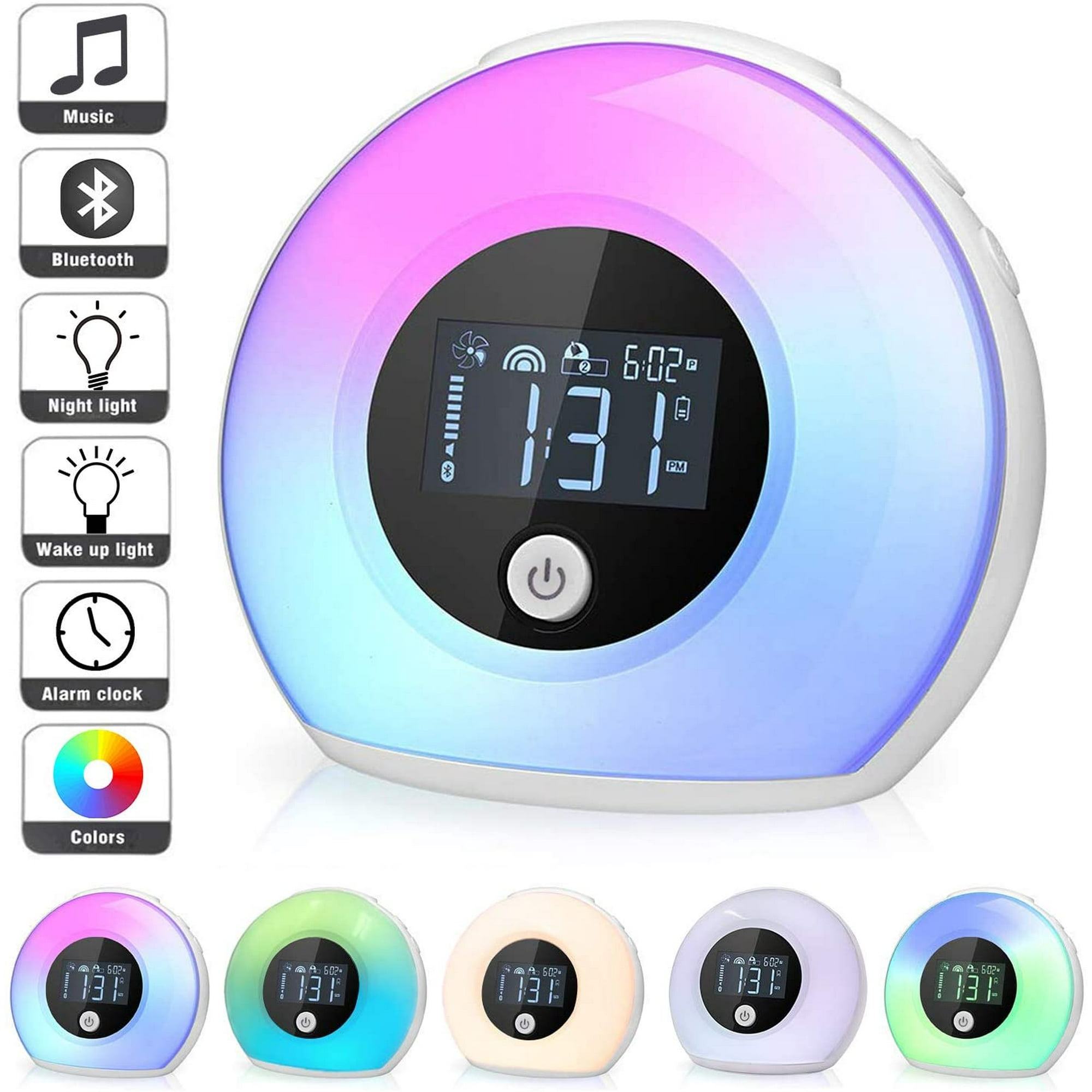 Night Lamp With Bluetooth Speaker, Dimmable Mood Light With Lcd - Main Image