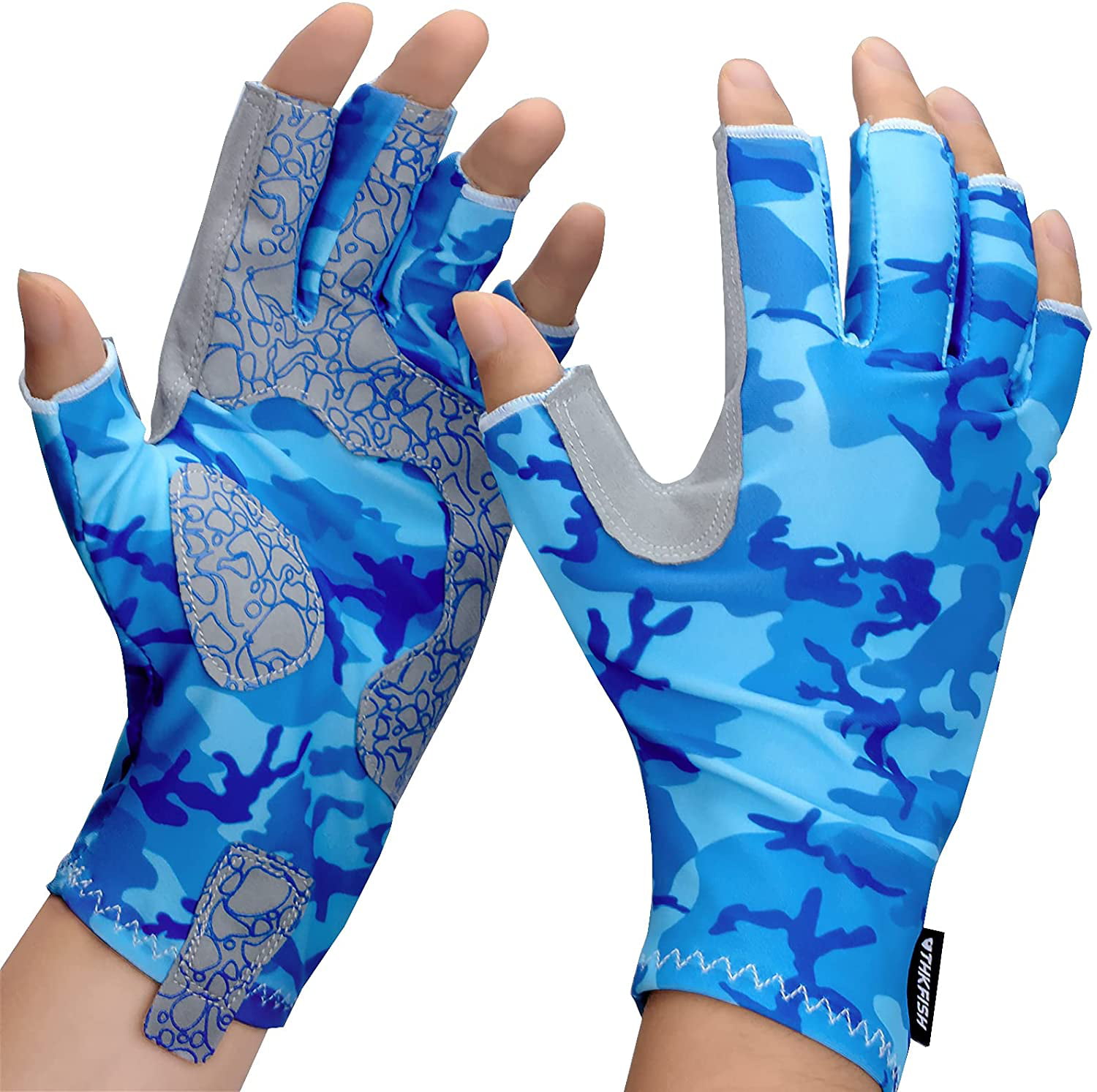 Fingerless Gloves for Men Anti Slip Fishing Gloves 3 Low Cut Fingers Gloves 