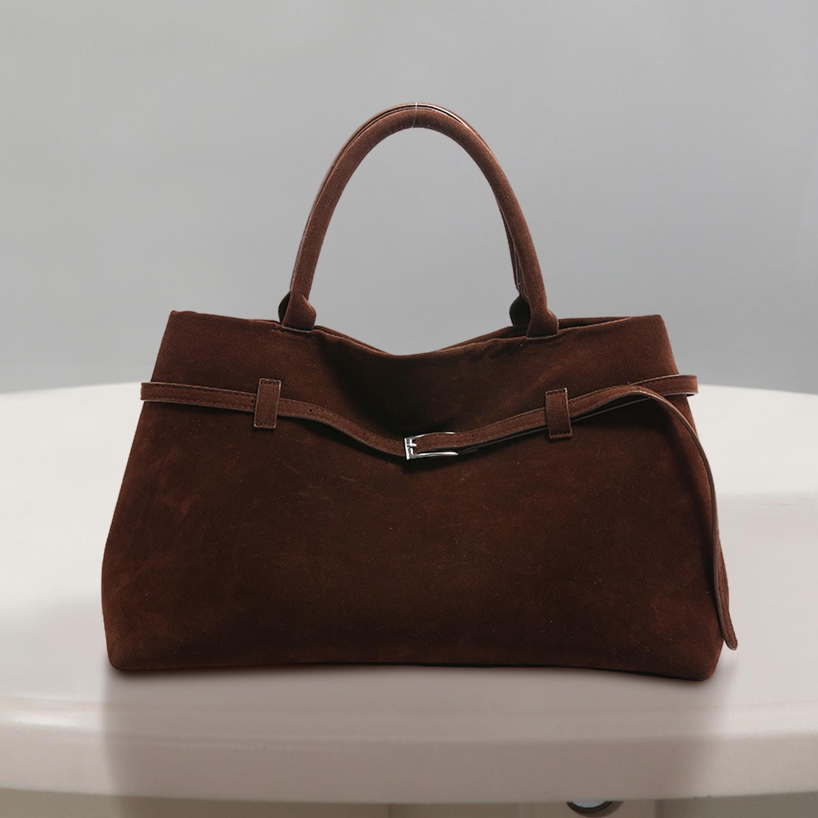 yuksok Tote Bag for Women Large Vintage Hobo Handbag Top Handle Bag Suede Bag