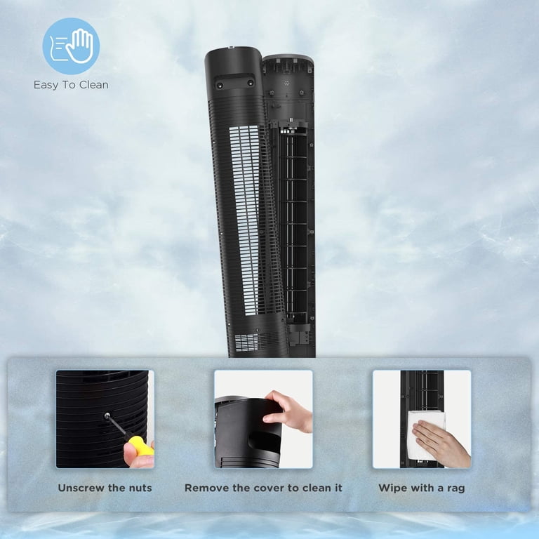 PELONIS PFT40A4AGB Electric Oscillating Stand Up Tower Fan, 40-inch, Black  2020 New Model, 3 Speed, up to 15h Timer,LED Display, Remote Control  included - Walmart.com