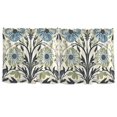 thumbnail image 7 of Yayeee Kitchen Curtains Tier Set of 2 Light Filtering 57"x24" Over Sink Window Panels, Blue Floral Pattern, 7 of 7