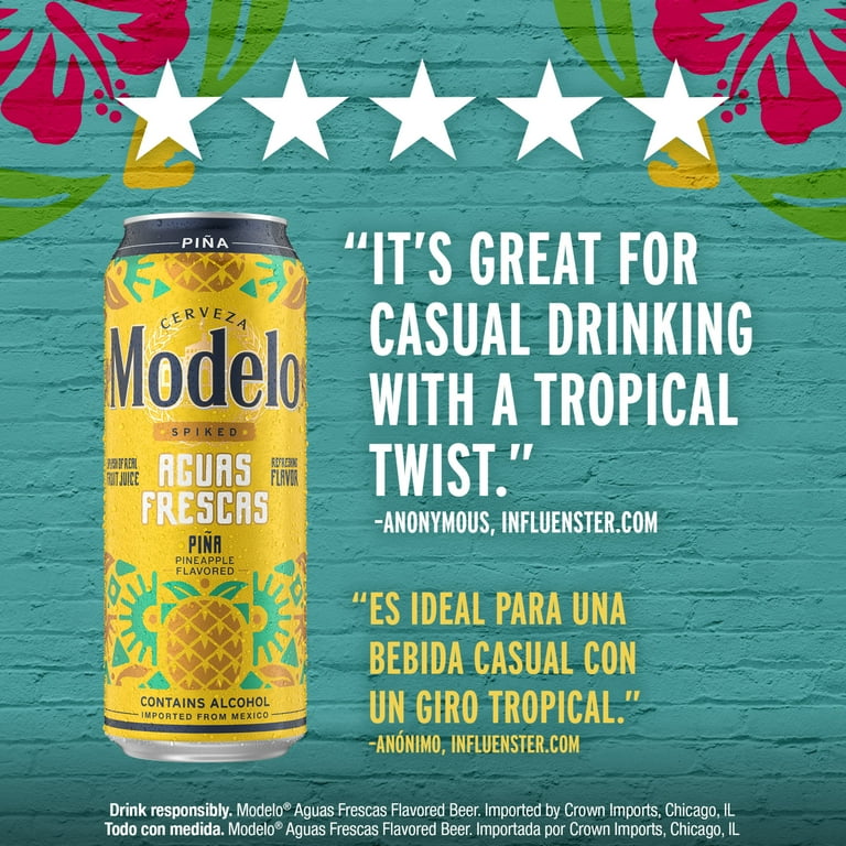 Modelo Spiked Aguas Frescas Variety Pack 12 Slim Cans Flavored