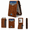 Brown, variant on RFID Blocking Pop-Up Card Holder Wallet for Men, Slim Aluminum Credit Card Case with PU Cover and Cash Pocket, Carbon Black