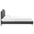 thumbnail image 6 of Modway Juniper Channel Tufted Performance Velvet Twin Platform Bed in Charcoal, 6 of 10