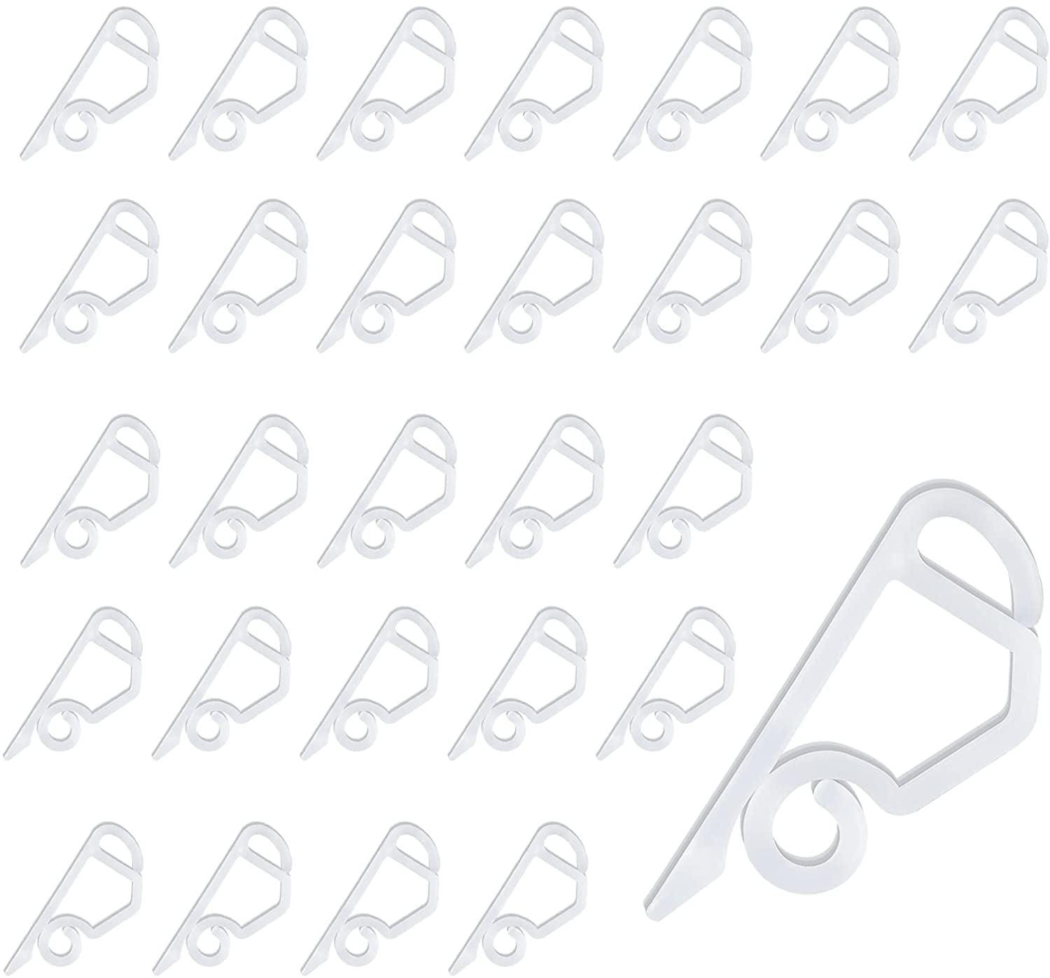 120pcs Christmas Light Clips, Transparent Gutter Hooks for Outdoor