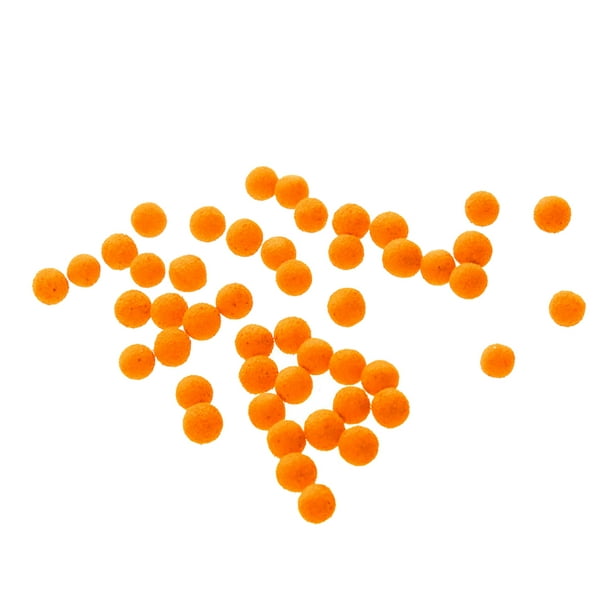 30PCS/Set ful Fishing Beads Round Soft Bead Fishing Floating Balls Orange
