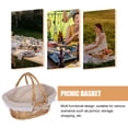 thumbnail image 3 of PBPBOX Handwoven Khaki Woven Flower Basket for Storage and Wedding Decoration, 3 of 7