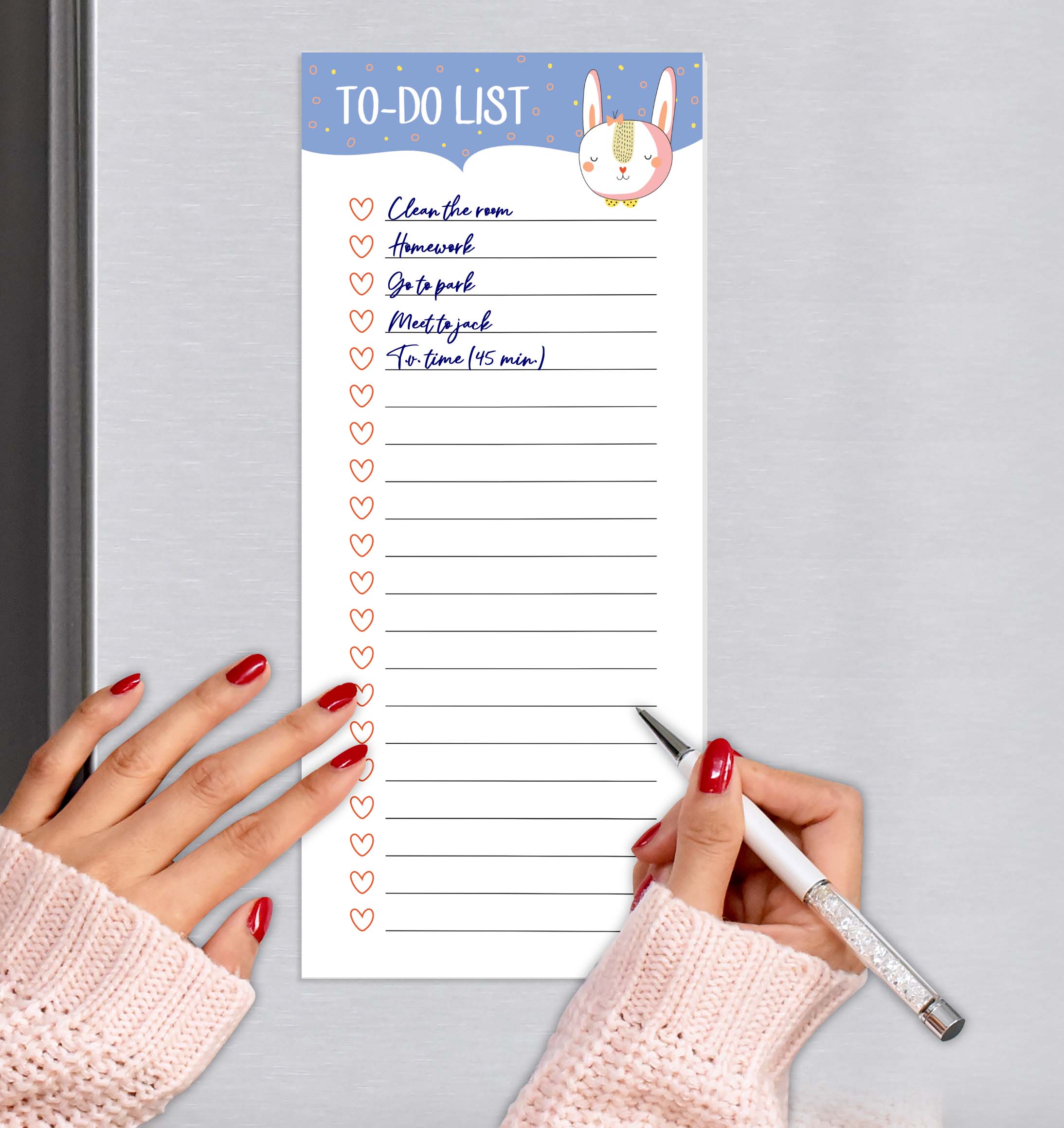 Inkdotpot Pack of 3 Magnetic Fridge To-Do List Notepads- Magnetic Memo Pads For Refrigerator-(50 Sheets Each)-3Q