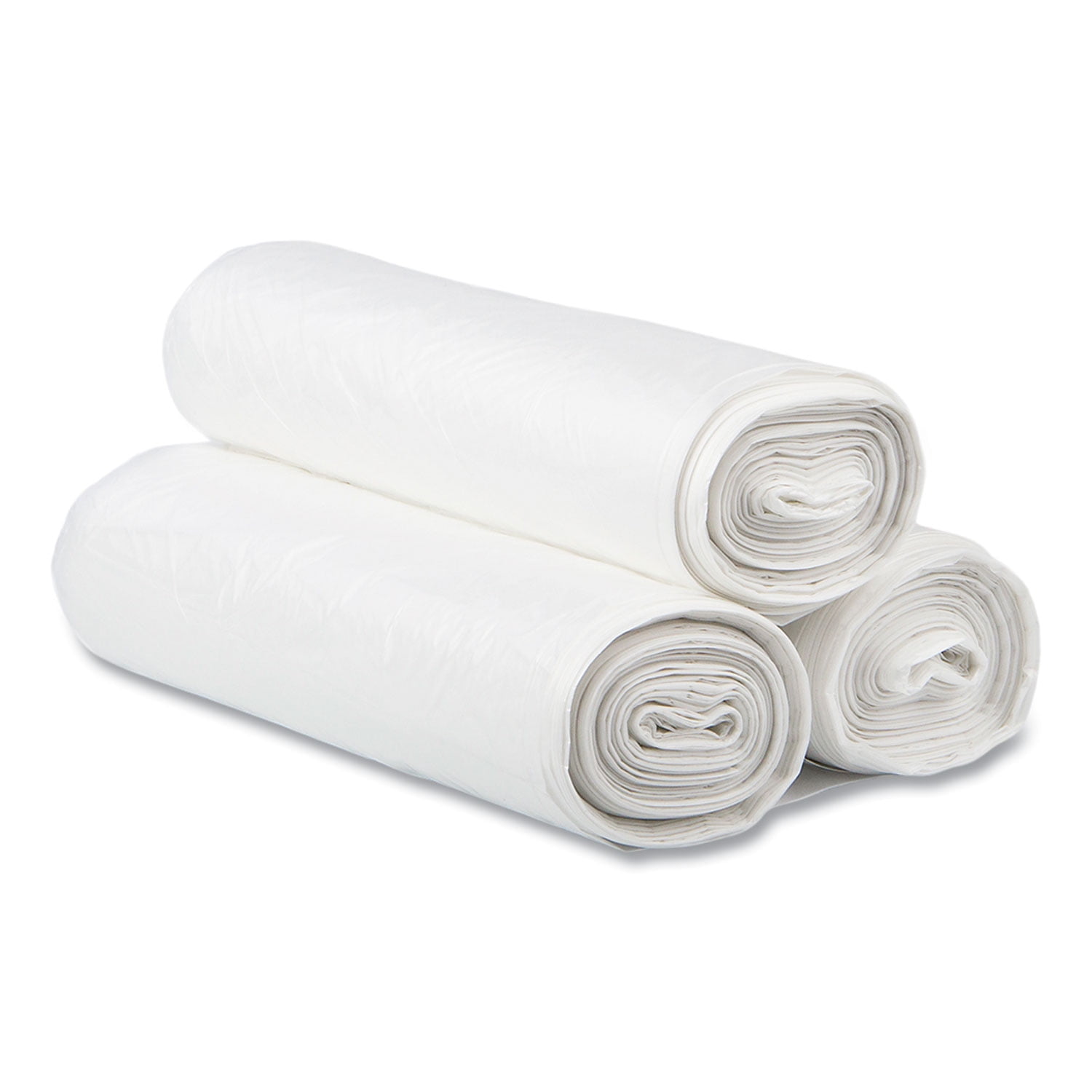 Inteplast Group S303713N 30 gal. 13 microns 30 in. x 37 in. High-Density Interleaved Commercial Can Liners - Clear (25 Bags/Roll, 20 Rolls/Carton)