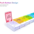 thumbnail image 4 of Organizador de pastillas de 7 días 2 veces al día, pastillero semanal de gran capacidad dos veces al día, pastillero con 14 divisores, soporte para medicamentos, 4 of 6
