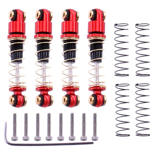 4PCS Aluminum Threaded Shock Absorber Kit For 1/24 RC Crawler Axial SCX24 90081