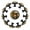 Multicolored 10, variant on Skull with Sunflowers Aesthetic Pattern 35MM Round Glass Cabinet Knobs, Kitchen Knobs for Drawer Dresser Cupboard Wardrobe Modern Pulls Handles Hardware, Set of 12