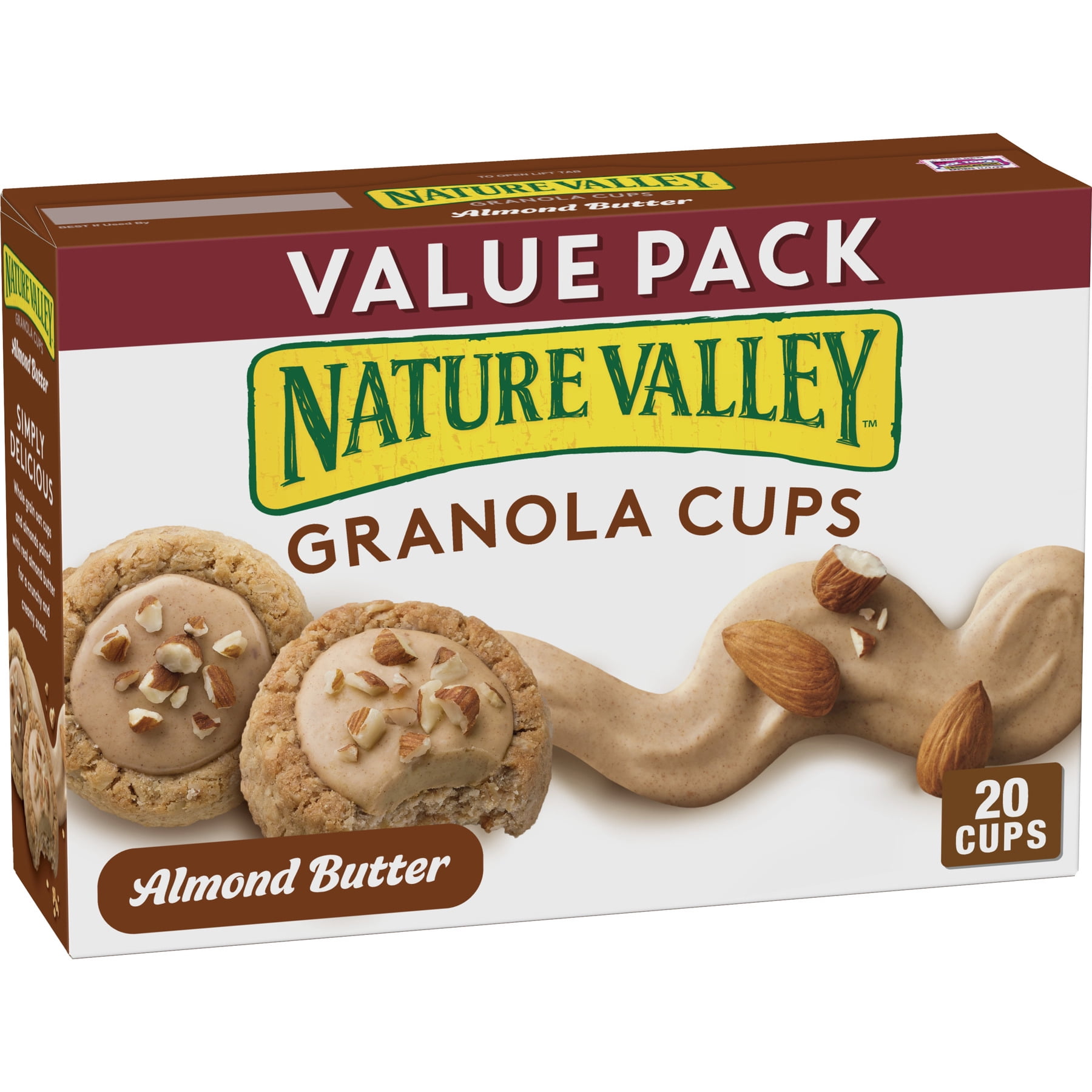 Nature Valley Granola Cups, Almond Butter, 20 Ct, 12.4 Oz