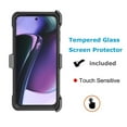 thumbnail image 5 of Tiflook Motorola Moto G 5G (2023 Only) / XT2313 Case Holster, Shock Absorbing [Built-in Screen] [Kickstand Locking Belt] Carrying Secure Swivel Defender Full Body Cover Black, 5 of 5