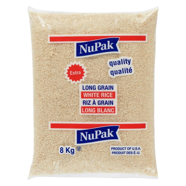 NuPak - Riz blanc à grains longs, 20 kg