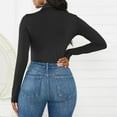 thumbnail image 4 of Valcatch Women's Turtleneck Slim Bodysuit Long Sleeve Leotard Tops Jumpsuit, 4 of 6