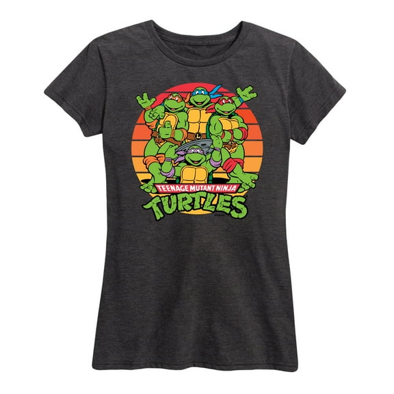 Teenage Mutant Ninja Turtles - Retro Sunset Circle - Women's Short Sleeve Graphic T-Shirt