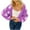 Purple, variant on cfhntfmh Cardigan Sweaters for Women Fuzzy Open Front Cropped Knit Sweater Fashion Long Sleeve Printed Plush Outwear