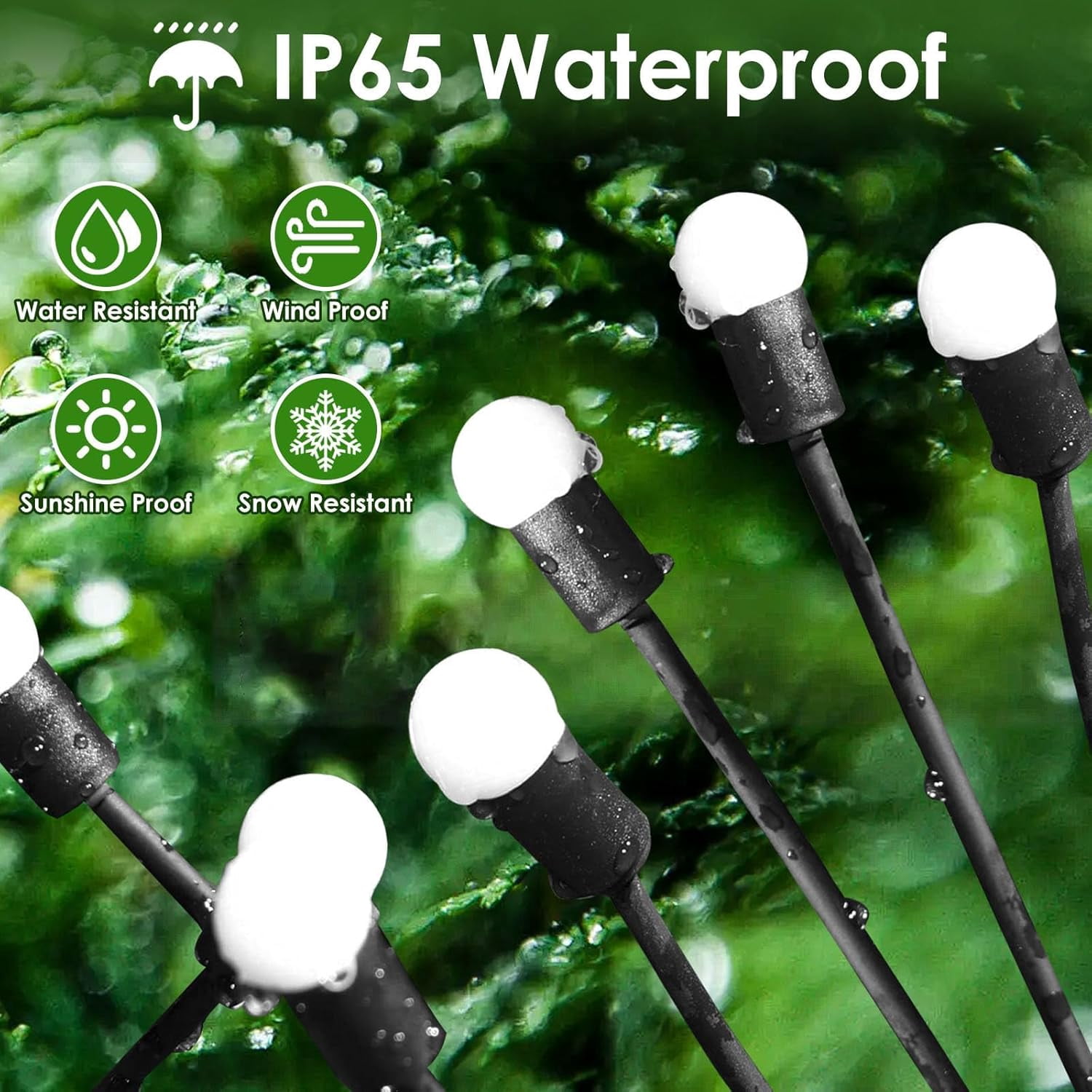 CTAnnie 2025 Solar Lights Outdoor Waterproof, 6 Pack Solar Garden Lights, Firefly Light Outdoor Waterproof, Twinkle Swaying Fairy Light for Yard Patio Pathway Garden Decoration (Cool White)
