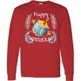 thumbnail image 3 of Inktastic Happy Hanukkah Dreidel and Laurels Long Sleeve T-Shirt, 3 of 5