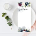 thumbnail image 2 of Koyal Wholesale Modern Rustic Florals Printable Wedding Paper Menu Cards for DIY Printer, Pack of 52, 2 of 5