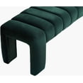 thumbnail image 5 of Meridian Furniture Andaz 17.5" Velvet & Solid Wood Bench in Green, 5 of 8