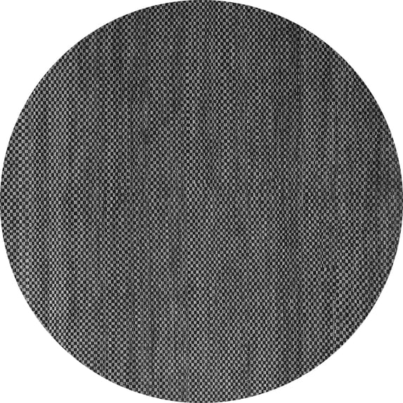 Ahgly Company Indoor Round Abstract Gray Modern Area Rugs, 4' Round
