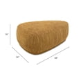 thumbnail image 3 of Pebble 44" Rounded Triangle Cocktail Ottoman Mustard Yellow, 3 of 6