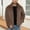 A_Brown Coats for Men, variant on Men's Faux Fur Coats Open Front Fleece Long Sleeve Solid Color Jacket Warm Winter Fashion Casual Coats Brown M