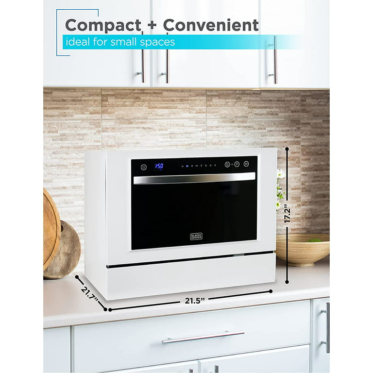 Black Decker BCD6W Compact Countertop Dishwasher Countertop 6