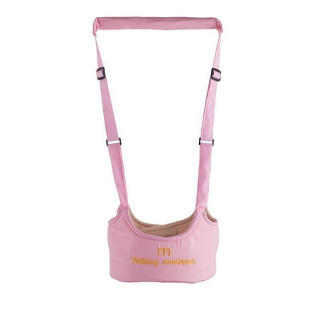 Adjustable Baby Walking Harness Toddler Harness Assistant Belt for Learning Walk Easy-to-Wear Walking Learning Helper for Boys Girls. (Pink)