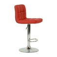 thumbnail image 6 of Fascinating Red Bar Stool With Base, 18.09in X 22.56in 35.23in - 43.00in, Faux Leather Seat In Design, 43.00in Height Adjustable, 18in 23in Cover, 6 of 7
