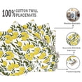 thumbnail image 4 of Vargottam Placemats- Placemat For Dining Table, Set Of 4- Printed & Reversible CottonNapkin-IndoorPlacematsFor Home & Kitchen Dining Table- Lemon (Yellow & Green), 4 of 5