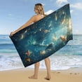 thumbnail image 4 of Mermaid Glitter Fish Scale Girls Oversized Beach Towel XL Pool Camping Swim Towels 32''x63'' Soft Blanket Accessories Must Vacation Necessities Adult, 4 of 7