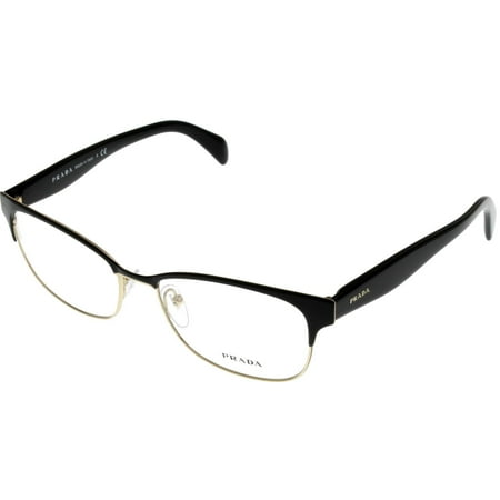 Prada Prescription Eyewear Frame Gold Black Rectangular Women PR65RV QE3010