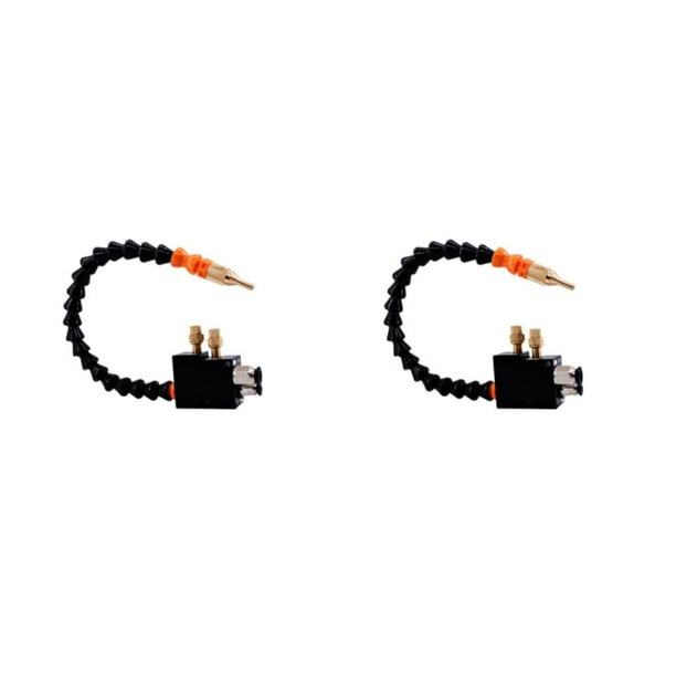 Kenally Mangueras de sistema de de niebla Universal sin fugas cabezal de boquilla de fluido de lubricación rociador de refrigeración torno Negro completo 2piezas