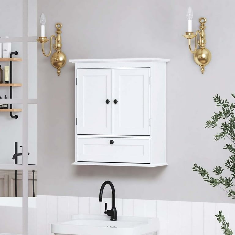 Small white cabinet bathroom discount