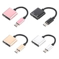 thumbnail image 2 of Adaptador USB tipo C Cargador Cable de audio 2 en 1 Tipo-C a 3,5 mm Jack Auriculares Convertidor auxiliar Reemplazo para Xiaomi seitruly PJ6823-02B, 2 of 2