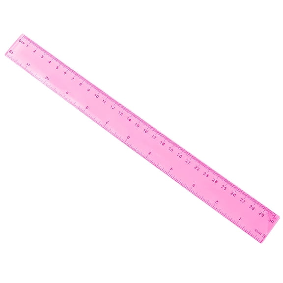 Solivara Centimeter Inch Plastic Small Ruler For Artists Designers And Students,Pink,11.81 in