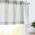 thumbnail image 1 of Cortina JINCHAN Visillo de Lino a Rayas 127x41 cm Verde, 1 of 9