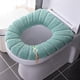 thumbnail image 5 of Laklulu - Funda para asiento de inodoro con asa para calentar el baño, más gruesa y suave, lavable y elástica, 5 of 5