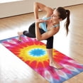 thumbnail image 6 of Colorful Tie Dye Mandala Pattern Hot Yoga Mat Towel Non Slip for Hot Yoga - Quick-Drying Yoga Mat Cover with 4 Corner Pockets with Travel Bag - Hot Yoga Towel Non Slip 70"x26", 6 of 6