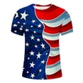 thumbnail image 4 of IROINNID Big and Tall T Shirts for Men, Imdenpence Day Lightweight Thin Basic Round Neck Printed Casual Blouses for Men, 4 of 5