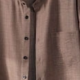 thumbnail image 4 of hotojiny Men's 2 Piece Shorts Set Oversized Button down Shirt and Wide Leg Shorts Casual Clothing Plus Size Matching Outfits(Coffee,X-Large), 4 of 7