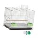 thumbnail image 3 of Jaula para pájaros, transportín de con perchas, jaula portátil de hierro para periquitos, canarios, pájaros pequeños, cacatúas y guacamayos. Blanco, 3 of 8