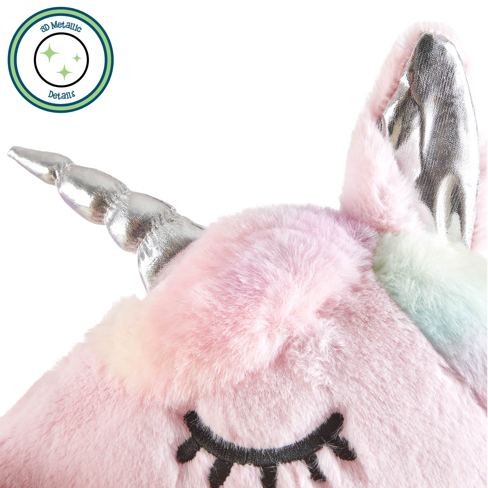 (2 pack) Your Zone Unicorn Decorative Pillow for Kids, Pink, Spot-Clean, 16" H