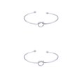 thumbnail image 3 of Minnieouse de metal Encanto Estilo simple Chicas Brazalete abierta Decoración del cuerpo Accesorio de moda Pulseras Brazalete Plata Type2 NO2 Minnieouse CBP234435, 3 of 5