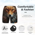 thumbnail image 3 of KLL Floral Fox for Mens Swim Trunks Quick Dry Swim Shorts with Built-in Compression Liner Funny Swimwear Bathing Suits-Medium, 3 of 6